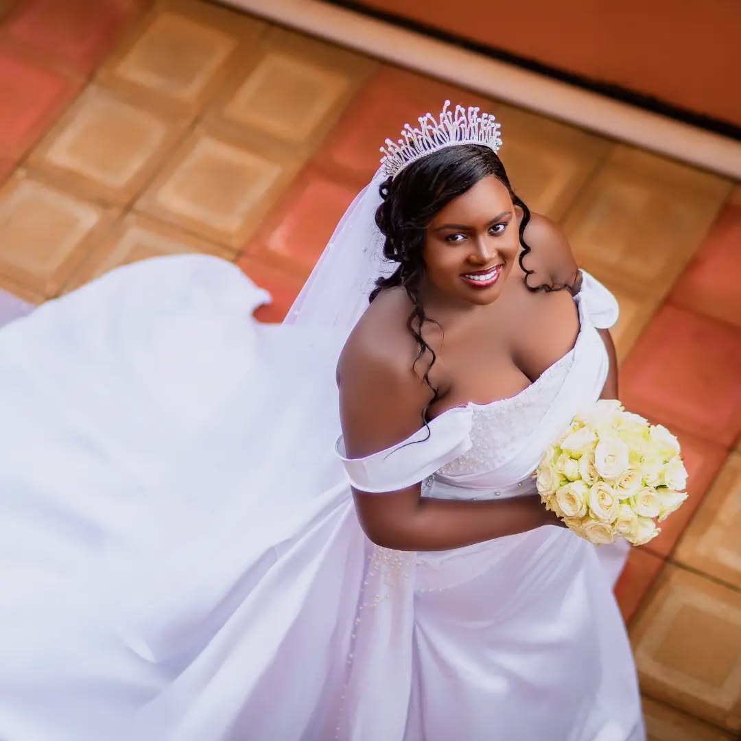 Beautiful bride in wedding dress